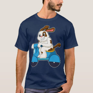 Hond als Biker met Scooter 3 T-shirt