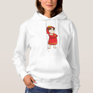 Hond als brandweerman met Helmet Hoodie