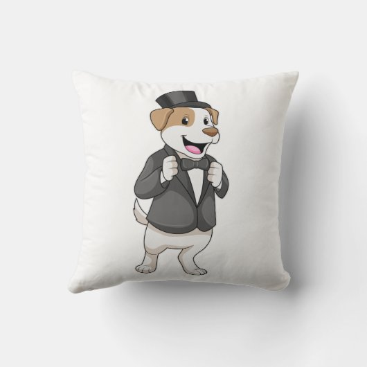 Hond als bruidegom met lint kussen (Achterkant)