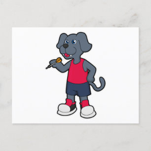 Hond als Dartsspeler met Pijlen Briefkaart