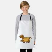 Hond als hotdog schort (Gedragen)