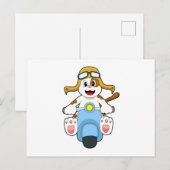 Hond als motorrijder met scooter.PNG Briefkaart (Voorkant / Achterkant)