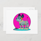 Hond als robot briefkaart (Voorkant / Achterkant)