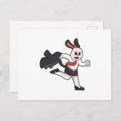 Hond als secretaresse met rok briefkaart (Voorkant / Achterkant)