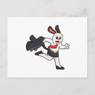 Hond als secretaresse met rok briefkaart