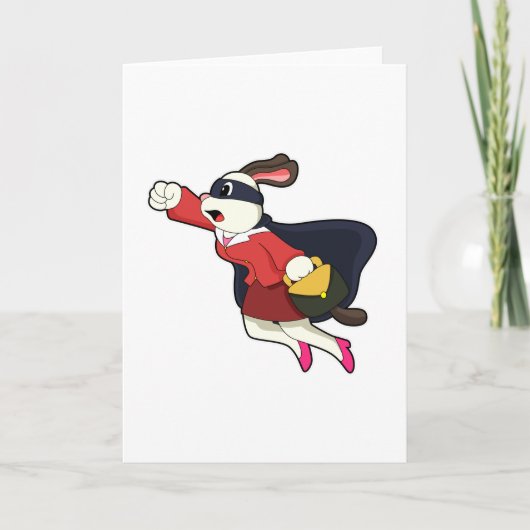 Hond als Secretaresse Superheld Kaart (Voorkant)