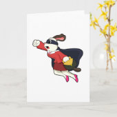 Hond als Secretaresse Superheld Kaart (Gele Bloem)