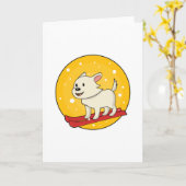 Hond als Skiloper met Skis Kaart (Gele Bloem)