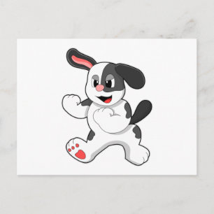 Hond als vechter briefkaart