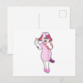 Hond als verpleegster briefkaart (Voorkant / Achterkant)