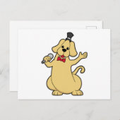 Hond als zanger met microfoon briefkaart (Voorkant / Achterkant)