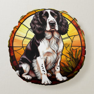 Hond Artistiek Huisdier Liefhebber Huis Decoratie Rond Kussen
