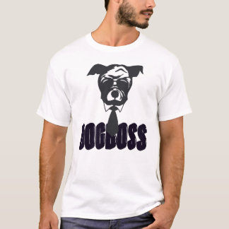 Hond Baas Grappige Bulldog in Pak en Das T-Shirt D