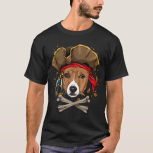 Hond Basenji Afrikaanse Basenji Hond Pirate Jolly  T-shirt