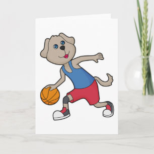 Hond Basketbalspeler Basketbal Kaart
