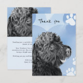 Hond Bedankkaart Aangepaste Verjaardagsfeestgelege (Voorkant / Achterkant)