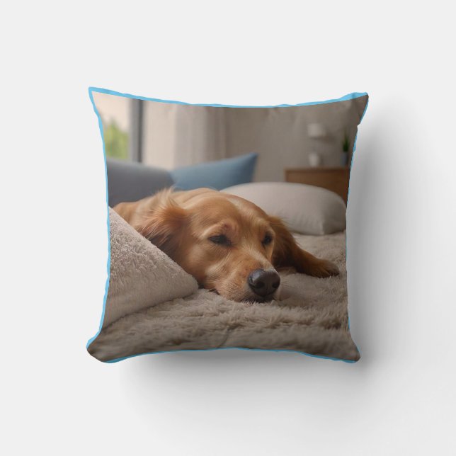 "Hond beste slaapplek" kussen (Voorkant)