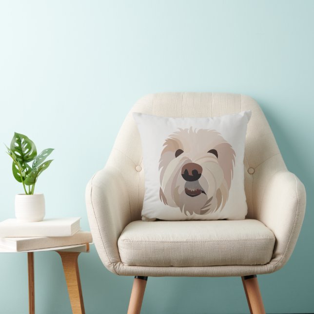 Hond Bichon Frise  Kussen (Stoel)