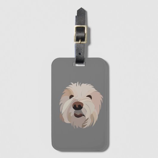 Hond Bichon Frise Leuke Hond Bagagelabel (Voorkant (verticaal))