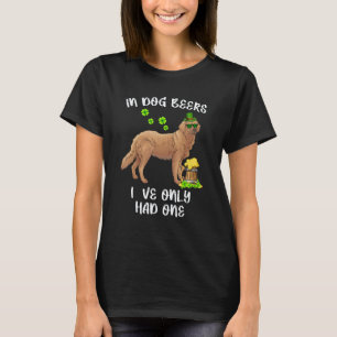 Hond Bier Golden Retriever Ierse St Patrick Dag T-shirt