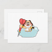 Hond bij Darts met Pijl Briefkaart (Voorkant / Achterkant)