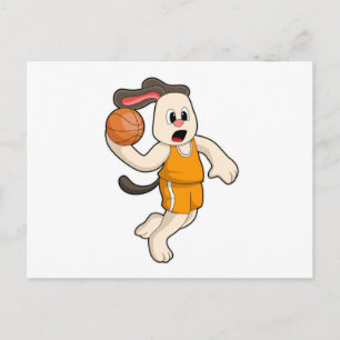 Hond bij de Basketball Sports Briefkaart