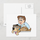 Hond bij dierenarts briefkaart (Voorkant / Achterkant)