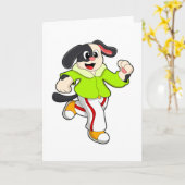 Hond bij hardlopen kaart (Gele Bloem)