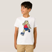 Hond bij het runnen met bril t-shirt (Voorkant volledig)