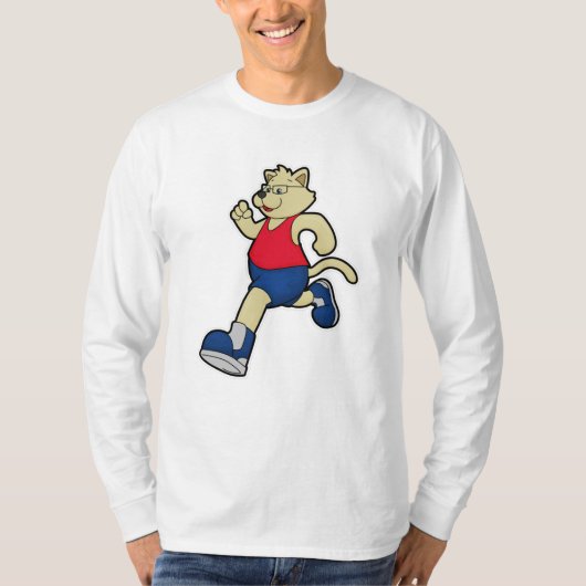 Hond bij het runnen met bril t-shirt (Voorkant)