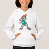 Hond bij honkbal met honkbalknuppel (Voorkant)