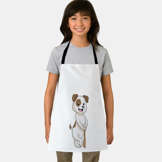 Hond bij honkbal met honkbalknuppel schort (Insitu)