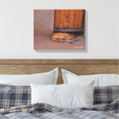 Hond bij Rest Canvas Afdruk (Insitu (Slaapkamer))