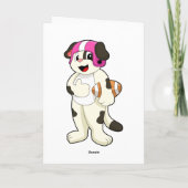 Hond bij voetbalactiviteiten kaart (Achterkant)