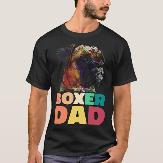 Hond Boxer Vader Boxer Eigenaar T-shirt (Voorkant)
