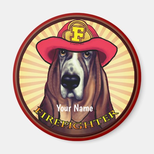 Hond brandweermagneet magneet (Voorkant)