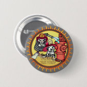 Hond brandweermannen knop ronde button 5,7 cm (Voorkant /achterkant)