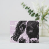 hond briefkaart (Staand voorkant)