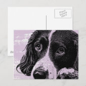hond briefkaart (Voorkant / Achterkant)