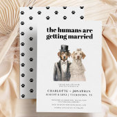 Hond bruid en bruidegom grappige huwelijksaankondi save the date