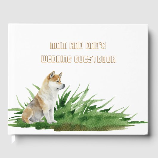 Hond bruid en bruidegom huisdier bruiloft gastenboek (Voorkant)