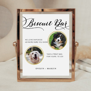 Hond Bruiloft Favor Biscuit Bar Pet Treat Bruiloft Reclamebord Met Voetstuk