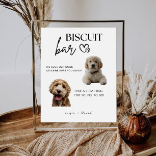 Hond Bruiloft Favor Biscuit Bar Pet Treat Bruiloft Reclamebord Met Voetstuk