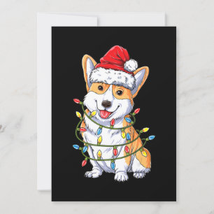 Hond Cadeau   Corgi Kerstman Kerstboom Lichtjes Ke Kaart