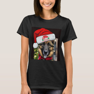 hond claus, hond santa meisjes, Kerstmis T-shirt