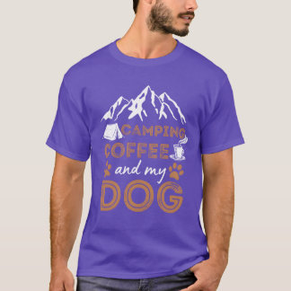 Hond Coffee Camping Dog Cafe meisje T-shirt