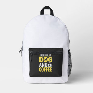 Hond Coffeeliefhebber Aangedreven Door Design Bedrukte Rugzak
