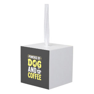 Hond Coffeeliefhebber Aangedreven Door Design Kubus Ornament
