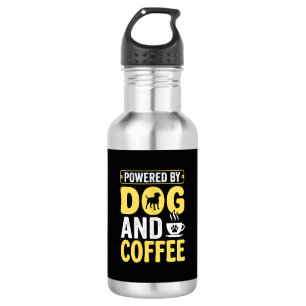 Hond Coffeeliefhebber Aangedreven Door Design Waterfles