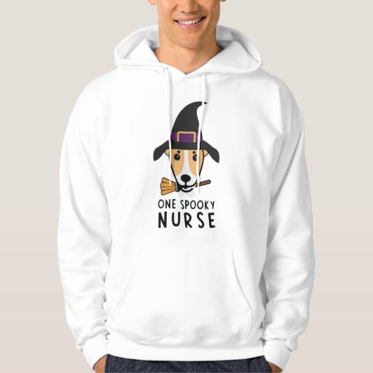 Hond Dagen van Oktober Een Spooky Verpleegkundige Hoodie (Voorkant)